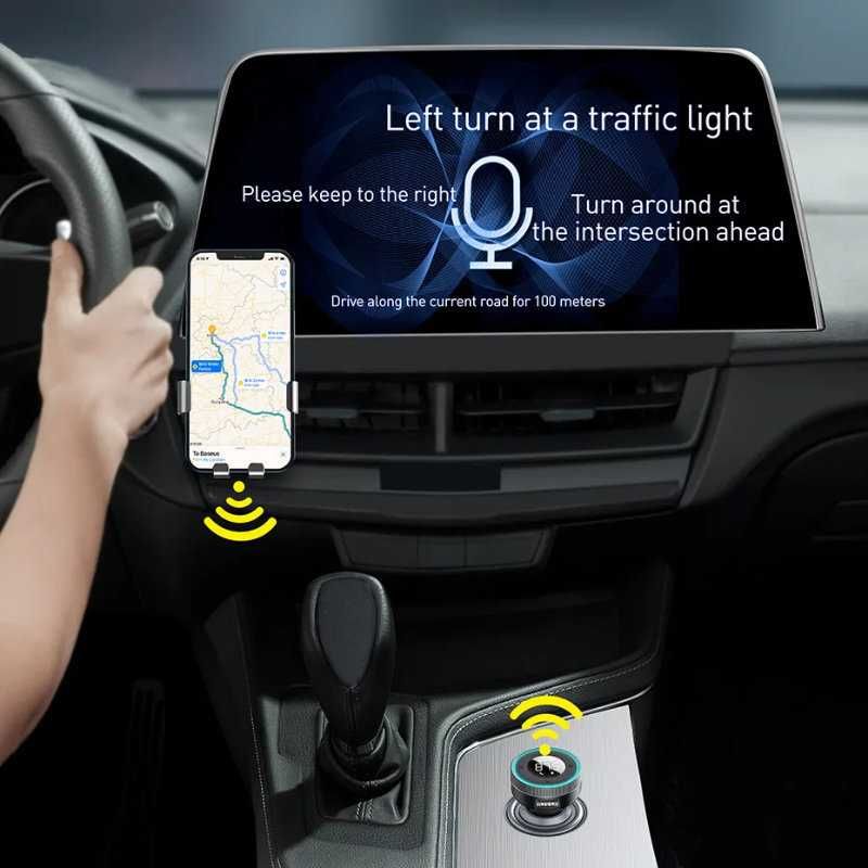 Adapter Baseus FM nadajnik Bluetooth do auta MP3 ładowarka samochodowa