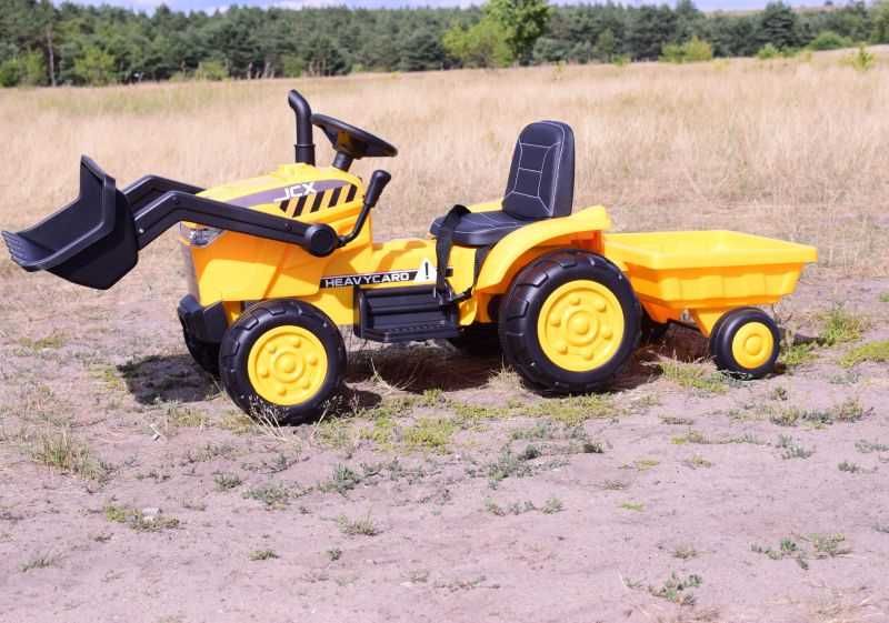 Autko TRAKTOR NA AKUMULATOR Z PRZYCZEPĄ dzieci zabawka jeździk RC