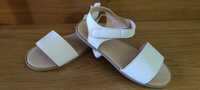 Nowe H&M 34 białe sandały sandałki dla dziewczynki rzepy komunia