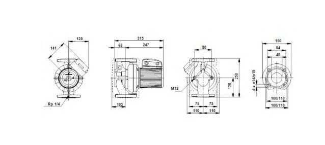 3х ФАЗНЫЙ  Циркуляционный насос Grundfos UPS 80-120 F 3x400 PN6   б.у.