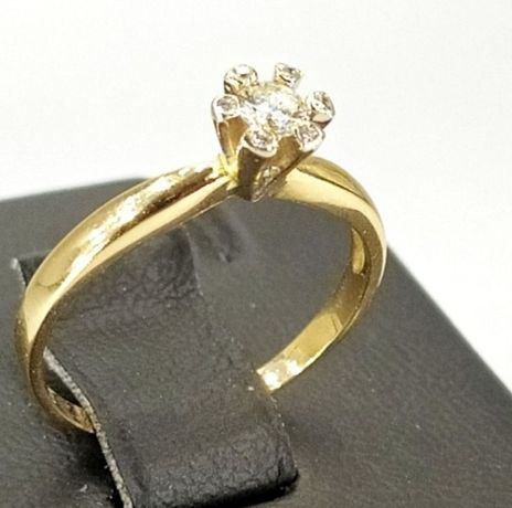 Кольцо, золото 585, Бриллиант