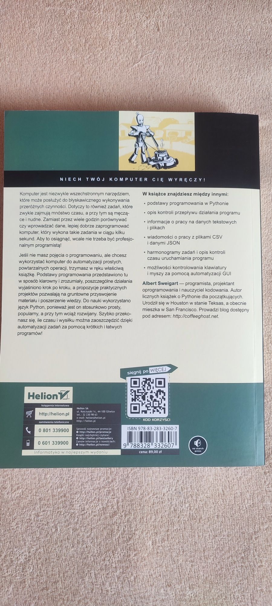 Automatyzacja nudnych zadań z Pythonem - Albert Sweigart, wyd. Helion