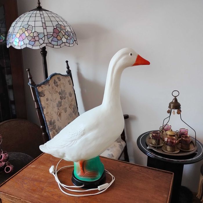 Stara lampa design Gęś Gladys Goose unikat vintage memphis style