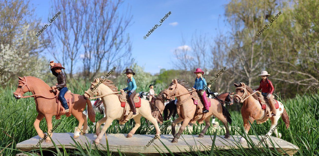 коні, вершники та амуніція Schleich