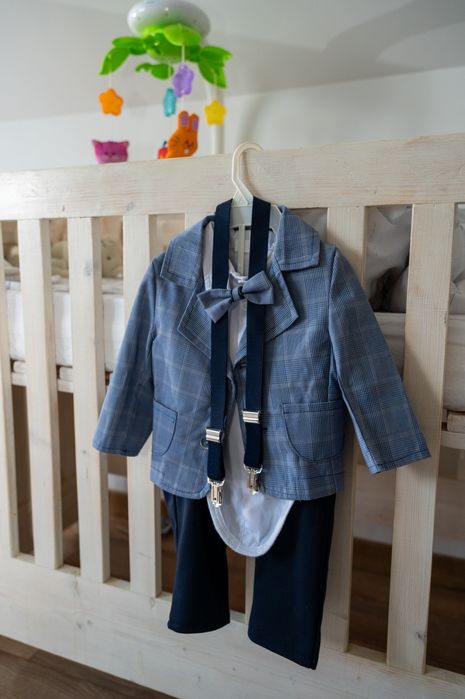 Ubranie ubranko do chrztu komplet 68