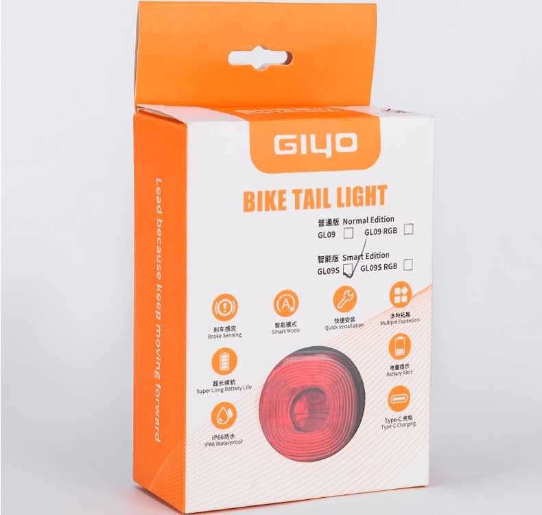 SMART ГАБАРИТ! Giyo GL09S Умный фонарь, фара, стоп для велосипеда