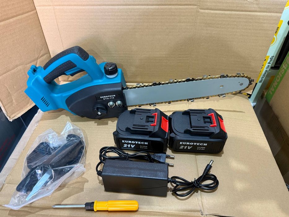 Аккумуляторная цепная пила EUROTECH ETH-110 (21В/4АН)