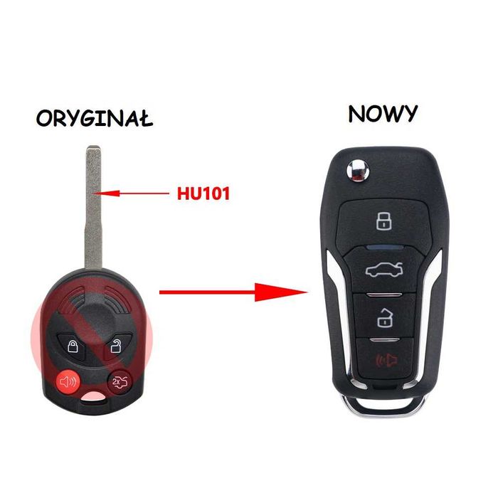 Kluczyk Ford Escape, Focus , USA