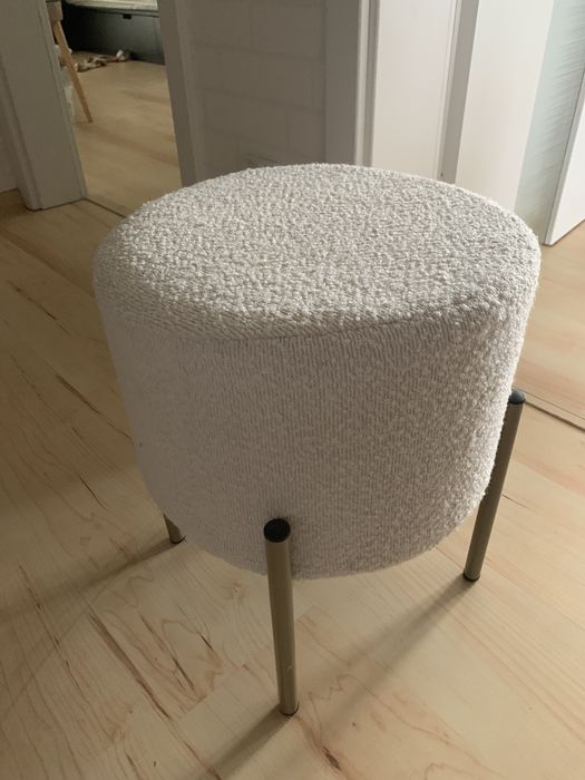 Nowy puf pufa bouclé złote nóżki nowa tanio