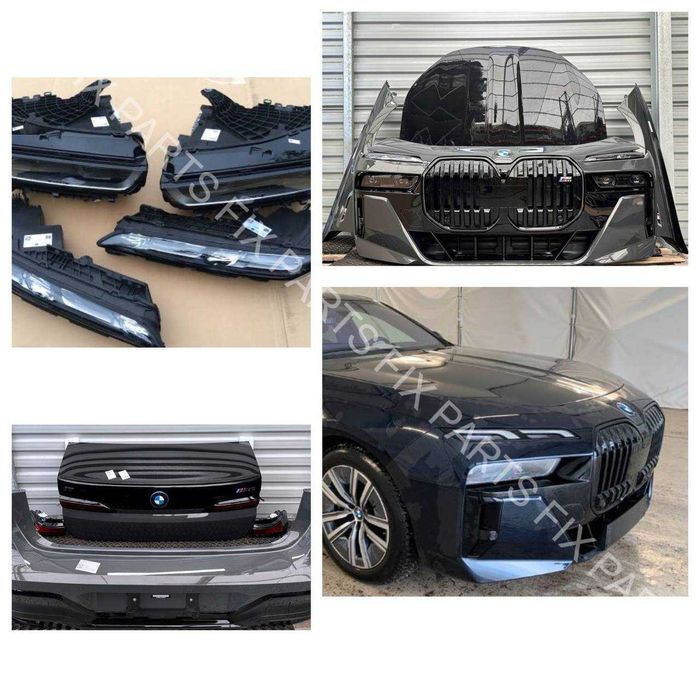 Фари BMW i7 G70 оригінал + капот, бампер, решітка, ліхтарі, скло
