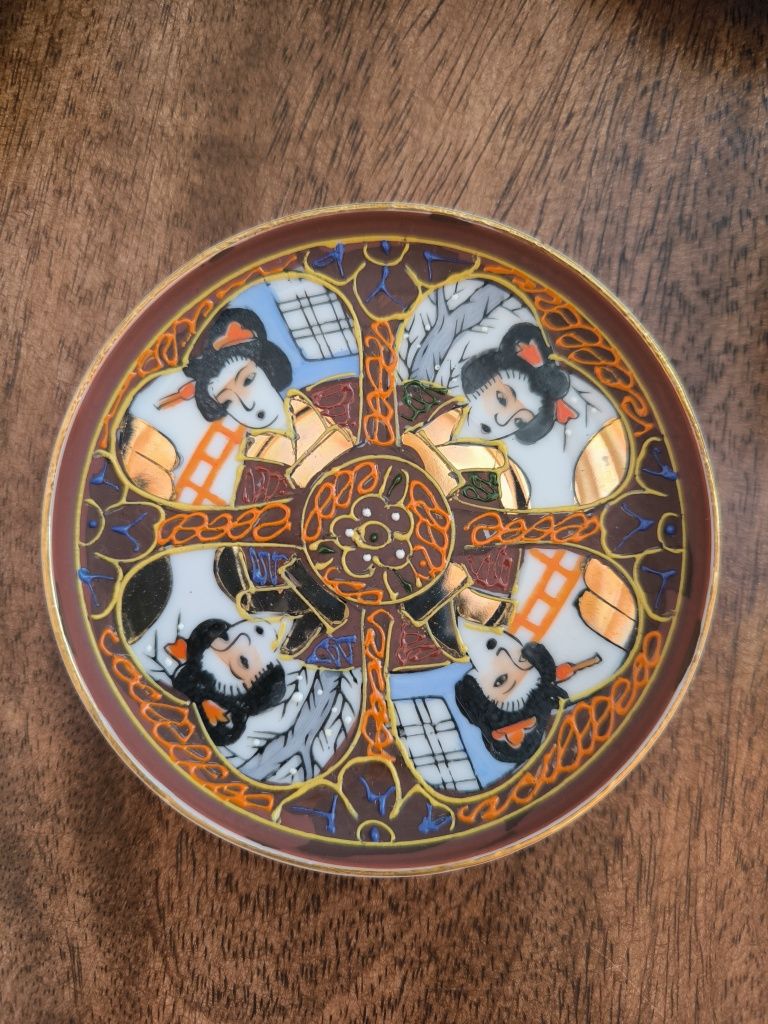 Conjunto de Café Japonês estilo Kutani