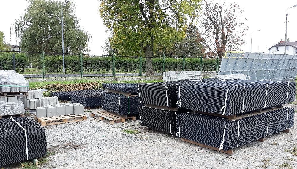 Słupek ogrodzeniowy 80x80x2 h-2,3 m grafit, czarny, panel