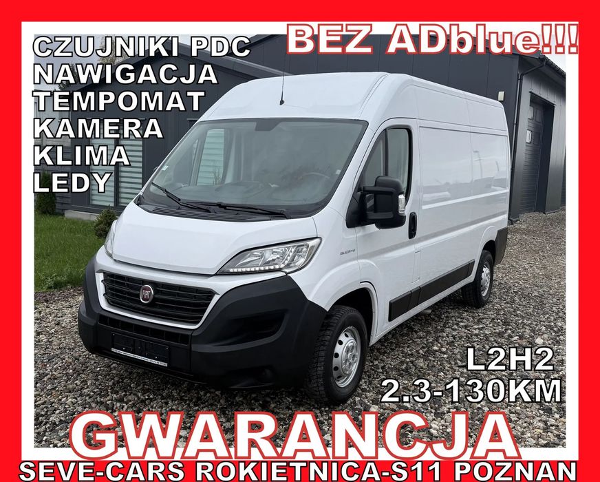 Fiat DUCATO L2H2 GWARANCJA klima 2.3jtd kamera tempomat navi pdc  GWARANCJA, L2H2, 2.3 JTD, klima, navi, tempomat, kamera, czujniki pdc