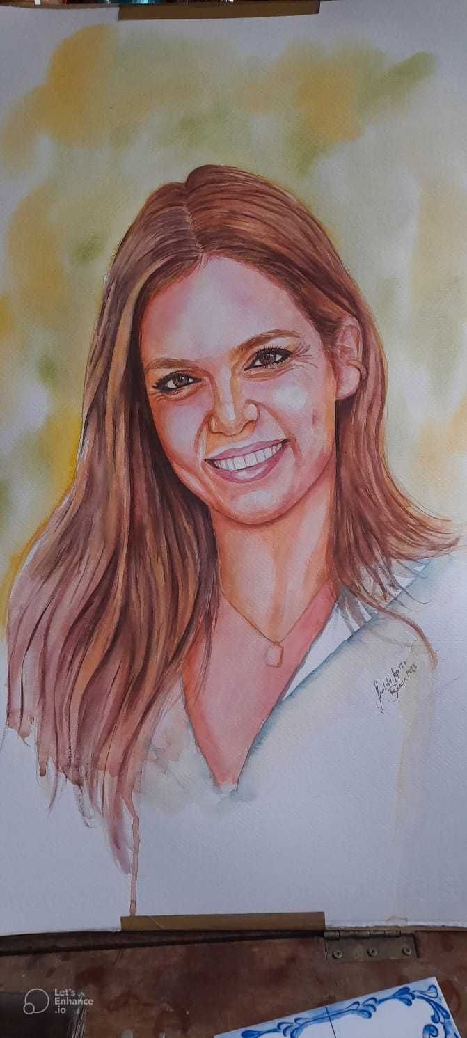 Desenhos e pinturas de retratos artísticos