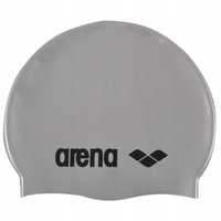 Czepek pływacki silikonowy dla dorosłych na basen Arena Classic Silver