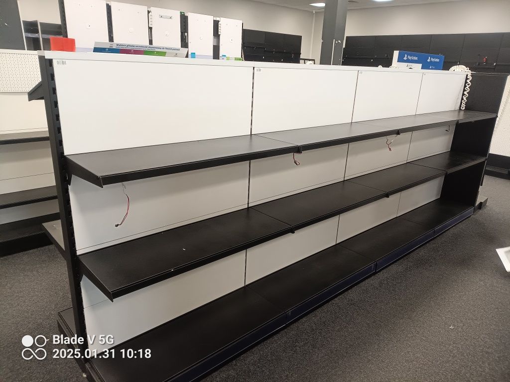 regały przyścienne metalowe modułowe sklepowe meble magazynowy garaż