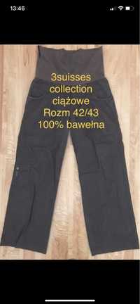 3suisses 42 cargo collection spodnie ciążowe bawełna szeroka nogawka