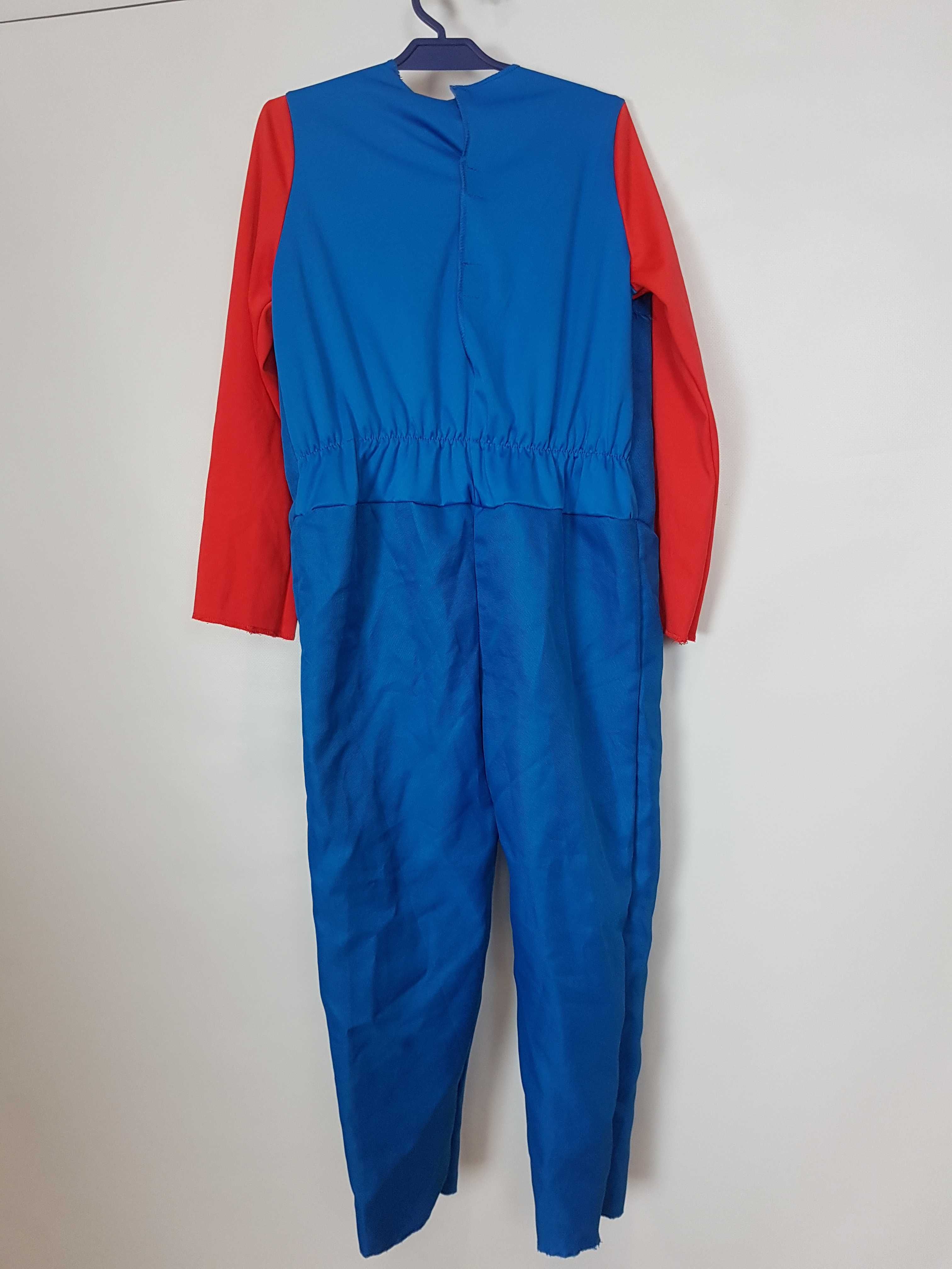Strój karnawałowy przebranie kombinezon Super Mario 122 - 128 cm B258