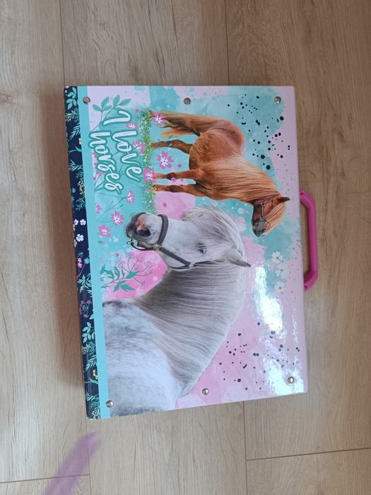 Teczka z rączką w konie