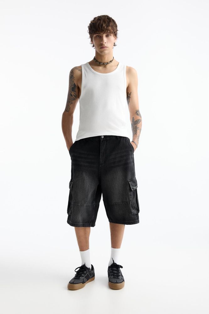 Шорти Pull&Bear (S-M) Skater Fit Оригінал Нові Широкі Шорты Широкие