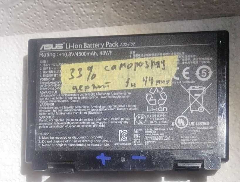 Аккумулятор для ноутбука a32-82f