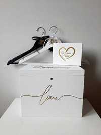 Pudełko na koperty na kluczyk Love obrączki wieszaki ślubne wesele