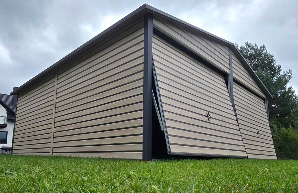 Garaż drewnopodobny DĄB SONOMA 6x6 profil OCYNK 8900 zł z DOSTAWĄ