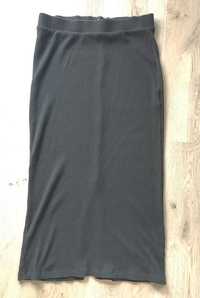 Czarna prążkowana spódnica ołówkowa rozmiar M