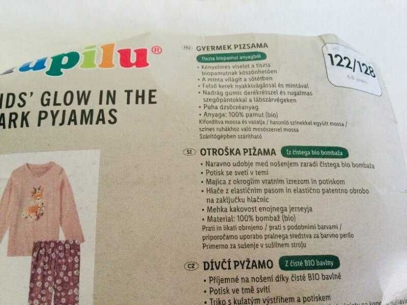 Lupilu! Німеччина! Новинка! піжама СВІТИТЬСЯ в темряві! Оленятко.