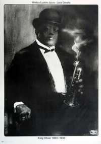 King Oliver Plakat Jazz Greats 1975 r. vintage Waldemar Świerzy