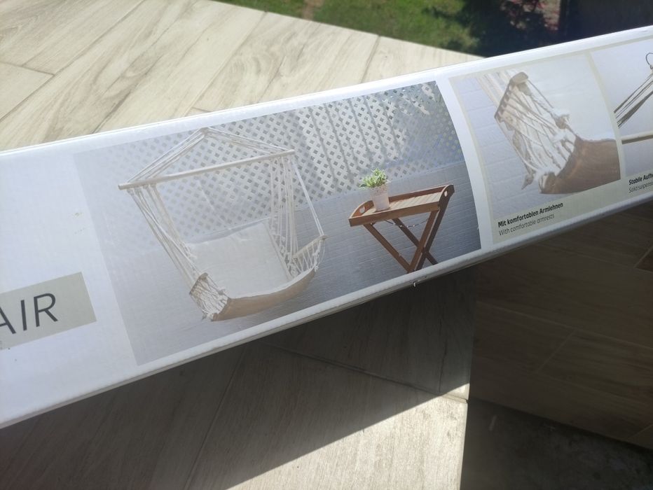 Krzesło, hamak wiszący ogrodowy