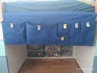 MÖJLIGHET Ikea Kieszeń na łóżko, niebieski, 75x27 cm