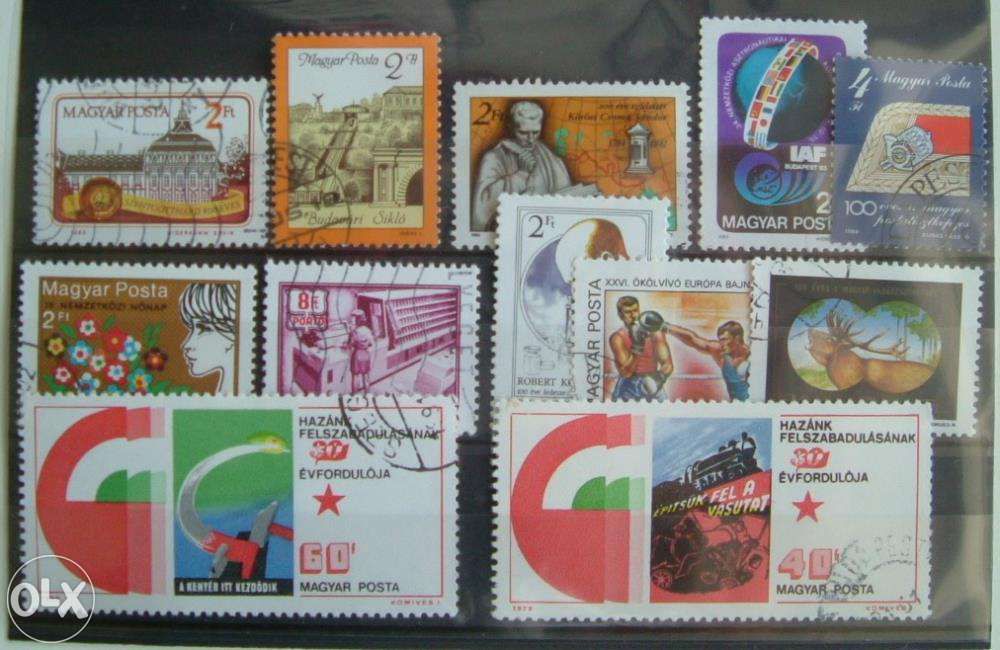 Lote de selos da Hungria