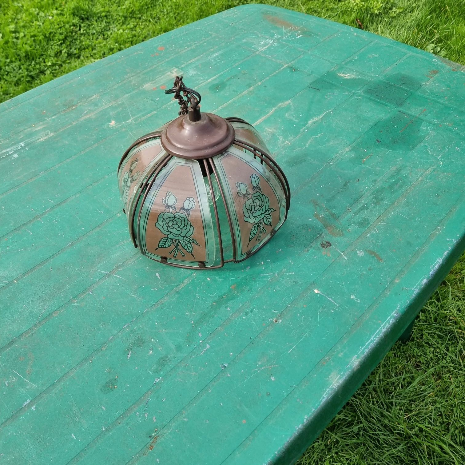 Lampa wisząca,szklana.
