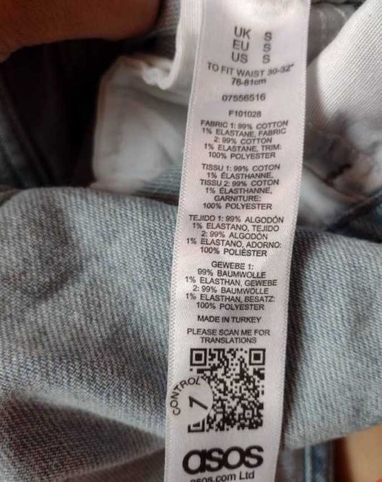 (36/S) ASOS,/Dżinsowy kombinezon, ogrodniczki, jeansy, spodenki, NOWE