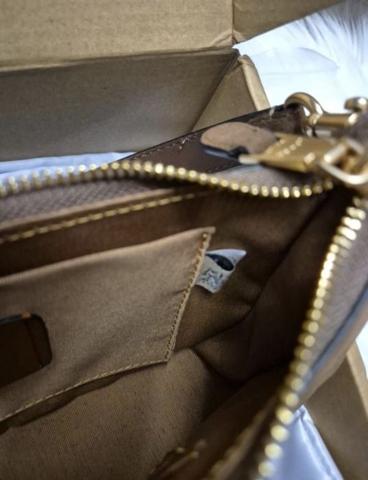 Сумка коричнева замш 24×15 см