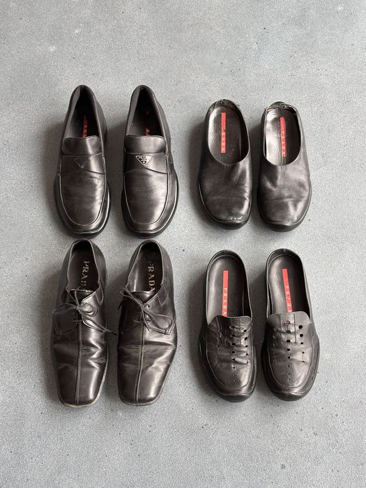 Взуття Prada 4 пари чорне red tab