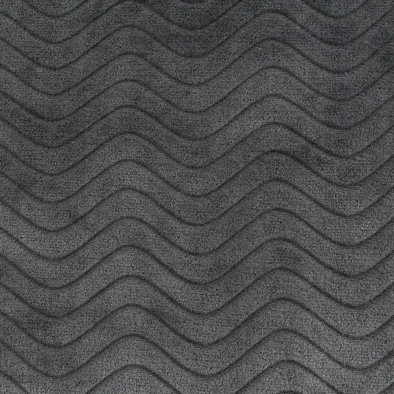 Koc z frędzlami 150x200 mikrofibra jednolity tłoczony Emma stalowy