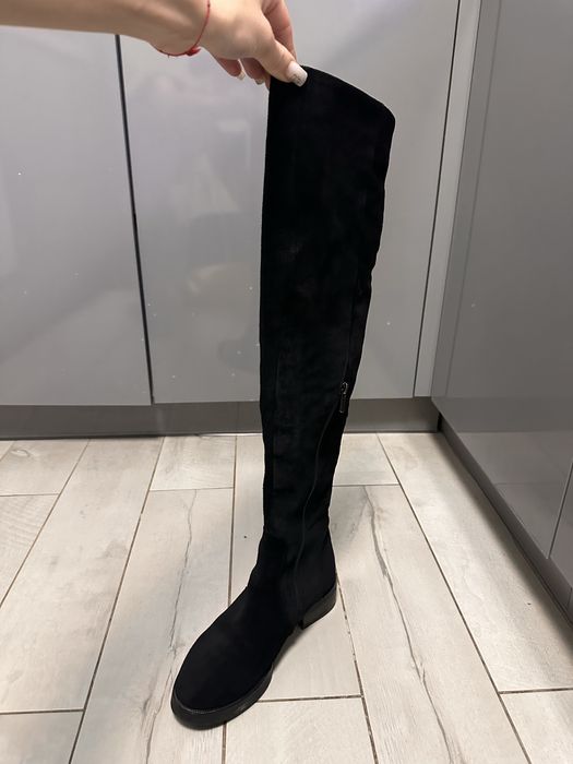 Сапоги натуральный замш