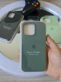 Чохол Pine Green для iPhone 14 Pro Max чехол айфон TPU з яблуком