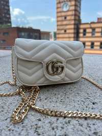 Нова жіноча сумка Gucci marmont mini milk