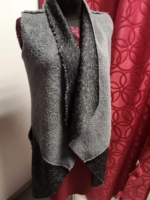 M L XL nowa kamizelka bezrękawnik wełniana narzutka sweterek
