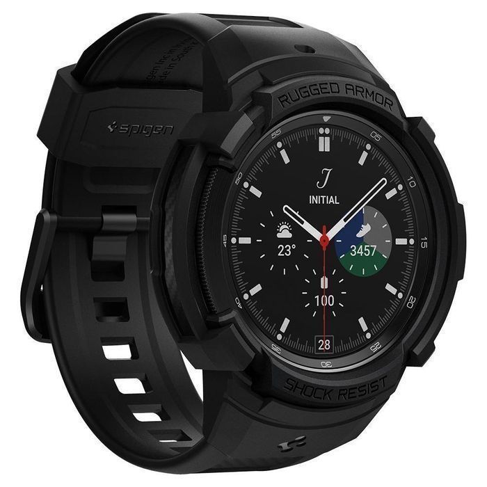 Spigen Rugged Armor ”Pro” Galaxy Watch 4 Classic 46 Mm Matte Black