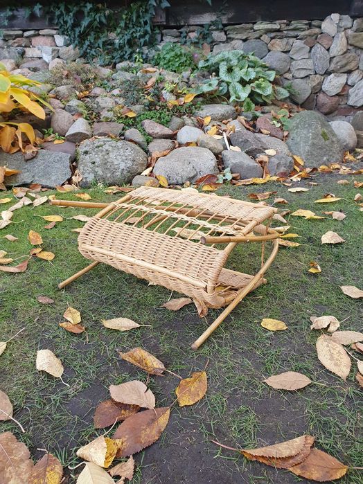 Gazetnik, wiklinowy, boho, lata 70, vintage / retro / PRL