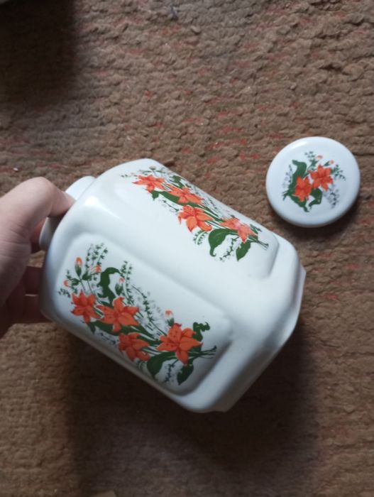 Чайница фарфоровая большая Полонное СССР ёмкость для сыпучих