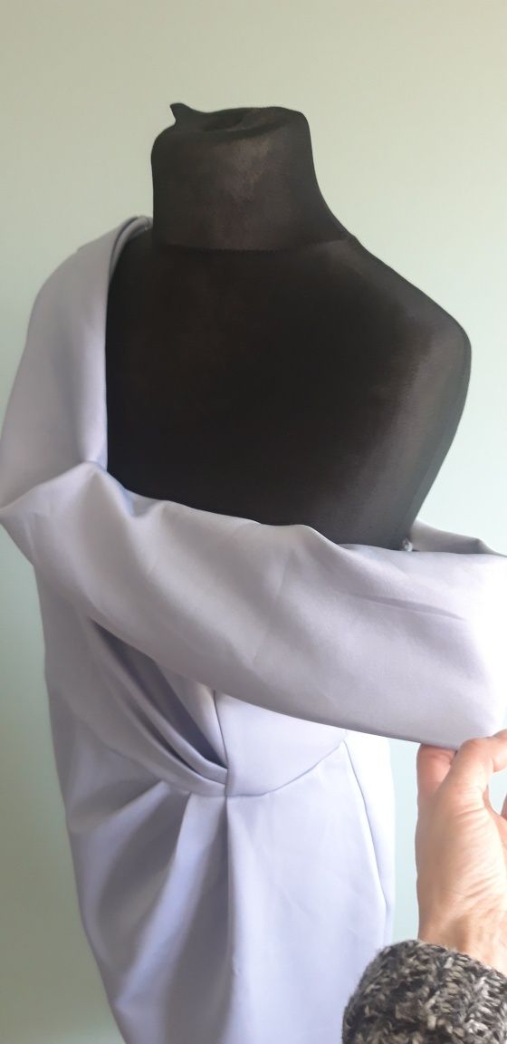 Asos piankowa midi elegancka sukienka XXL