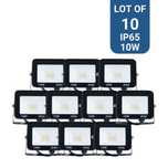 Conjunto de 10 projectores LED para exterior 10W - 95lm/W