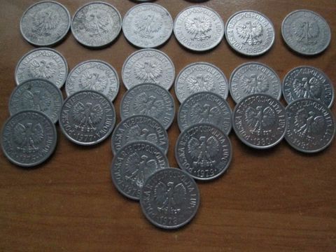 Monety 0,20gr od 1969 do 1985