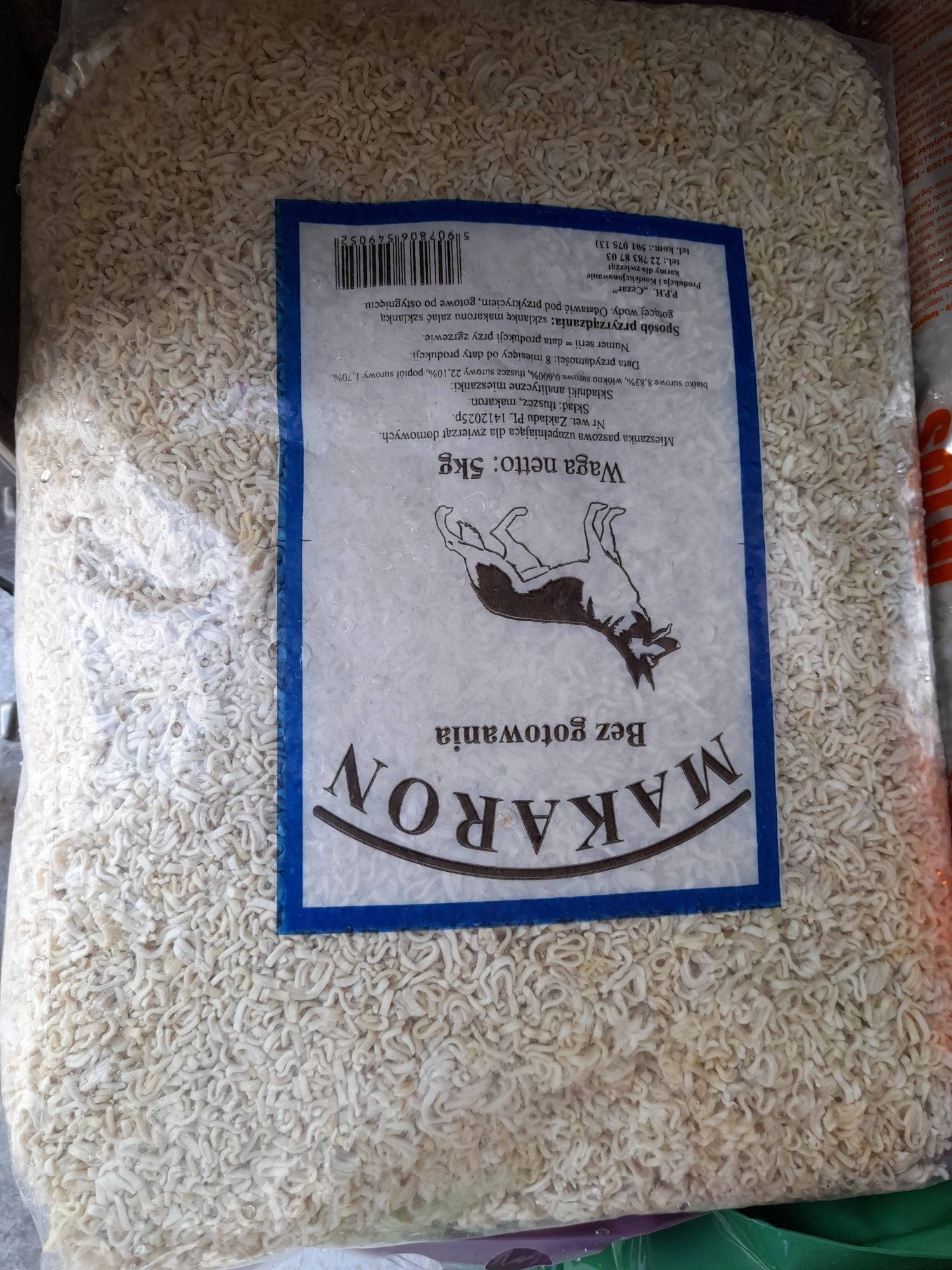 Makaron czysty bez gotowania dla psów karma sucha