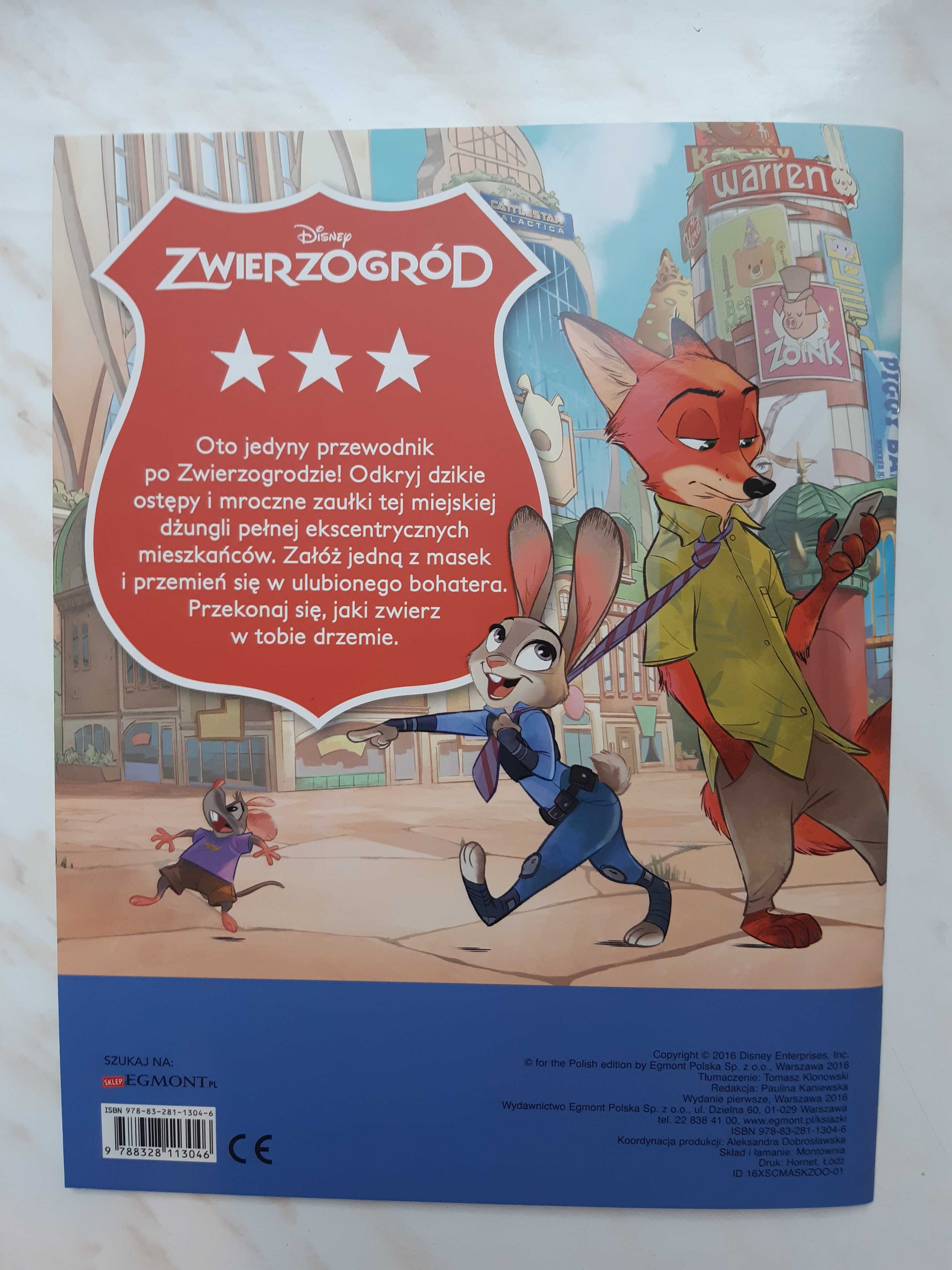 Zwierzogród Filmowa maskarada_4 maski w środku